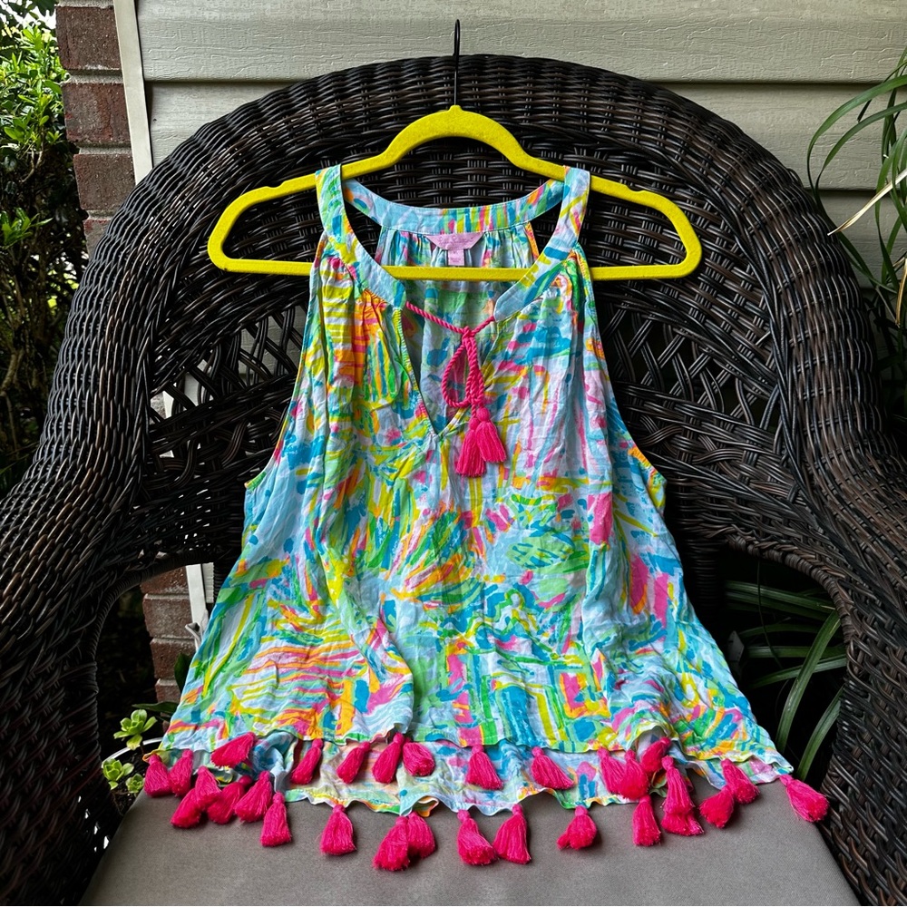 Lilly Pulitzer Roxi Top Sea Salt and Sun XL